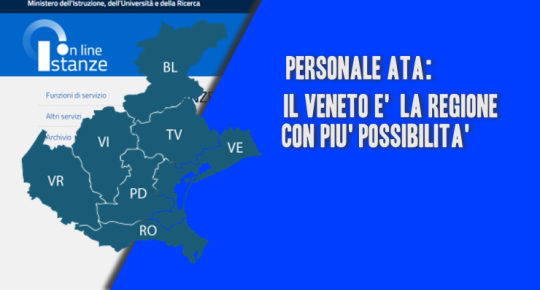 Domande ATA: il Veneto è la regione con più possibilità