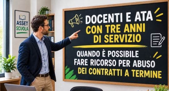 Docenti e ATA con tre anni di servizio 