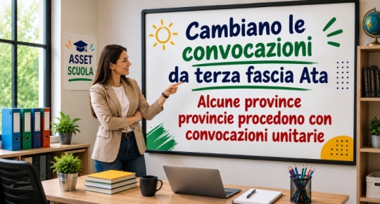 Cambiano le convocazioni da terza fascia Ata