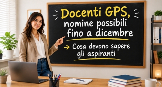 Docenti GPS, nomine possibili fino a dicembre