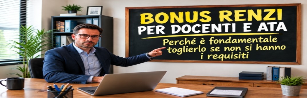 Bonus Renzi per Docenti e Ata Perché è fondamentale toglierlo