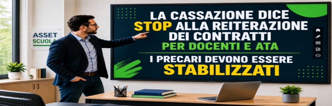 stop alla reiterazione dei contratti per Docenti e Ata