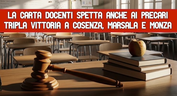 La Carta docenti spetta anche ai precari 