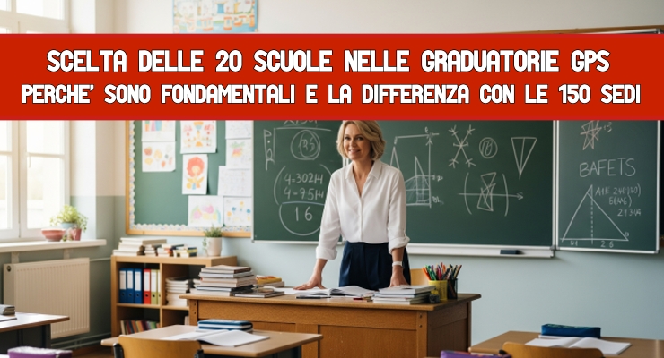 Scelta delle 20 scuole nelle graduatorie GPS