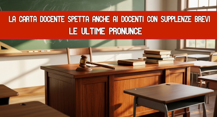 La Carta docente spetta anche ai docenti con supplenze brevi 