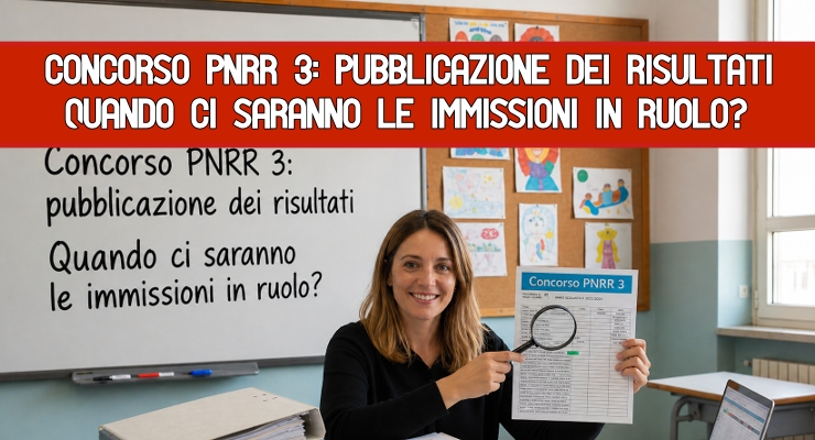 Concorso PNRR 3: pubblicazione dei risultati 