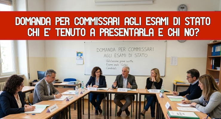 Domanda per Commissari agli esami di Stato