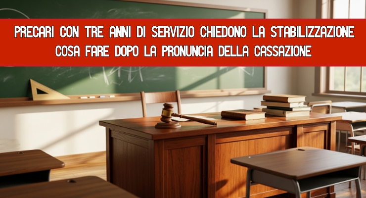 Precari scuola con tre anni