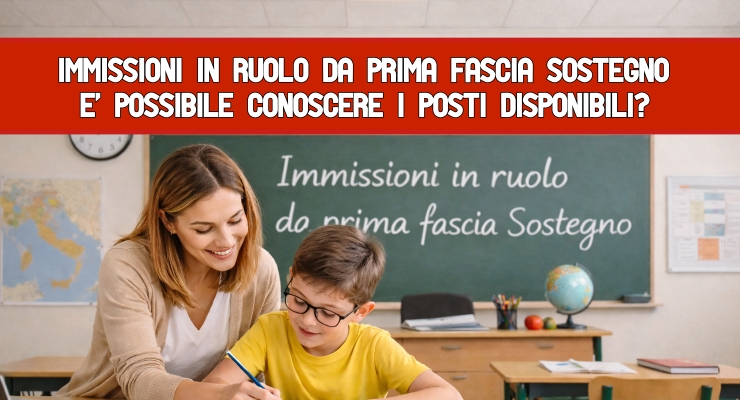 Immissioni in ruolo da prima fascia Sostegno 