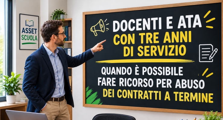 Docenti e ATA con tre anni di servizio 