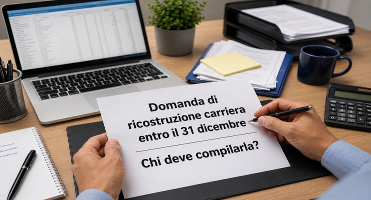 Domanda di ricostruzione carriera entro il 31 dicembre 