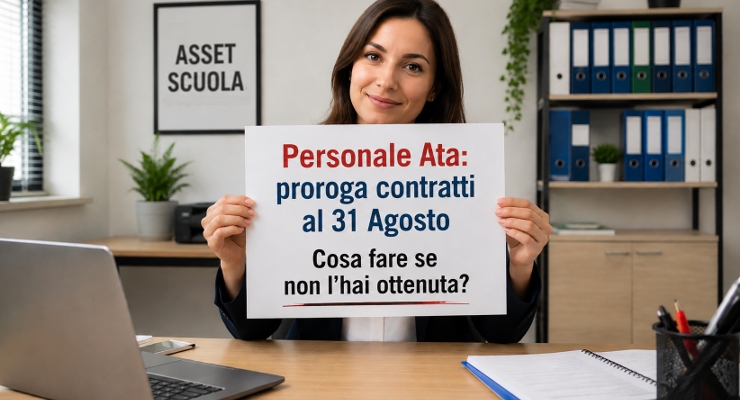 Personale Ata: proroga contratti al 31 Agosto