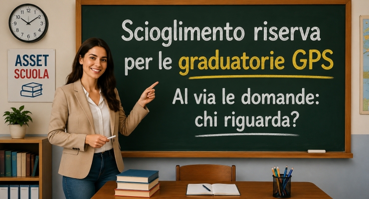 Scioglimento riserva per le graduatorie GPS