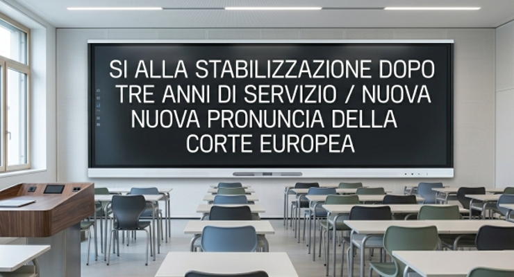 Stabilizzazione dopo tre anni di servizio