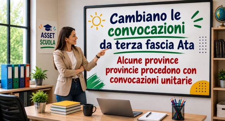 Cambiano le convocazioni da terza fascia Ata