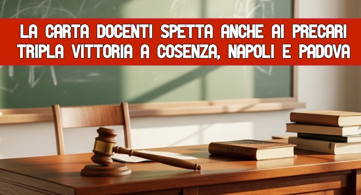 Carta docenti spetta anche ai precari 