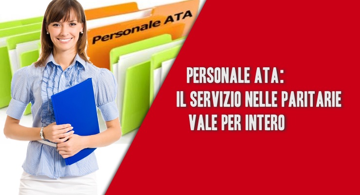 Personale ATA: il Servizio nelle paritarie vale per intero