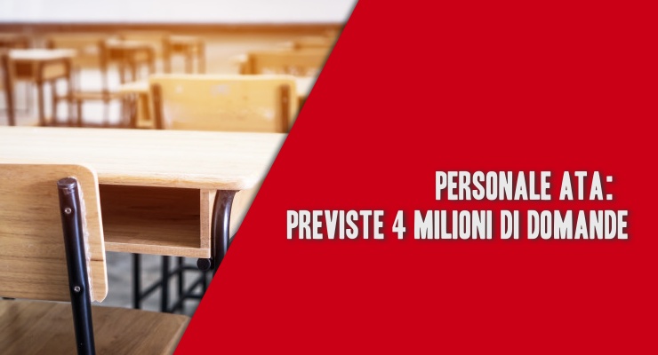 Personale ATA: previste 4 milioni di Domande