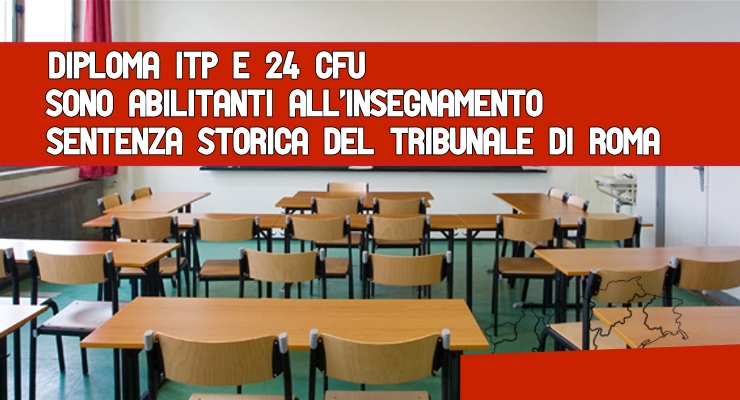 Diploma ITP e 24 CFU sono abilitanti all’insegnamento