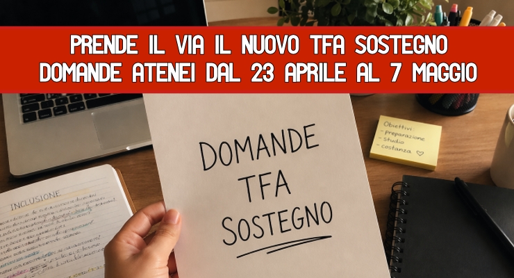 Prende il via il nuovo TFA Sostegno 