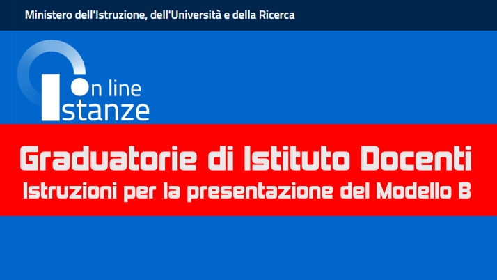 Graduatorie di Istituto Docenti Istruzioni per la presentazione del Modello B