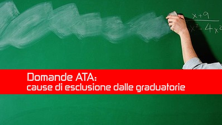 Domande ATA: cause di esclusione dalle graduatorie